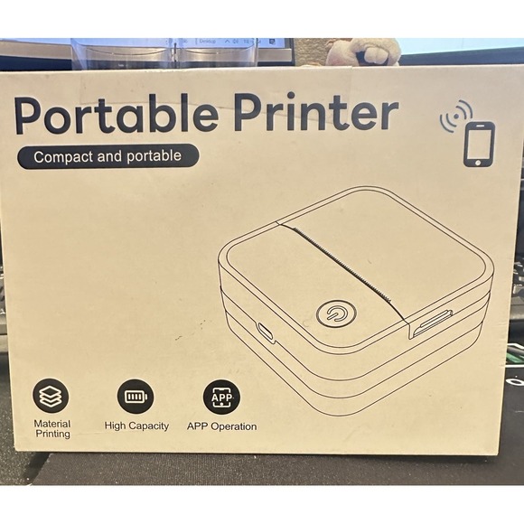 INVISEN Other - Label Maker Machine Mini Label Printer Portable Thermal Printer Blue Invisen